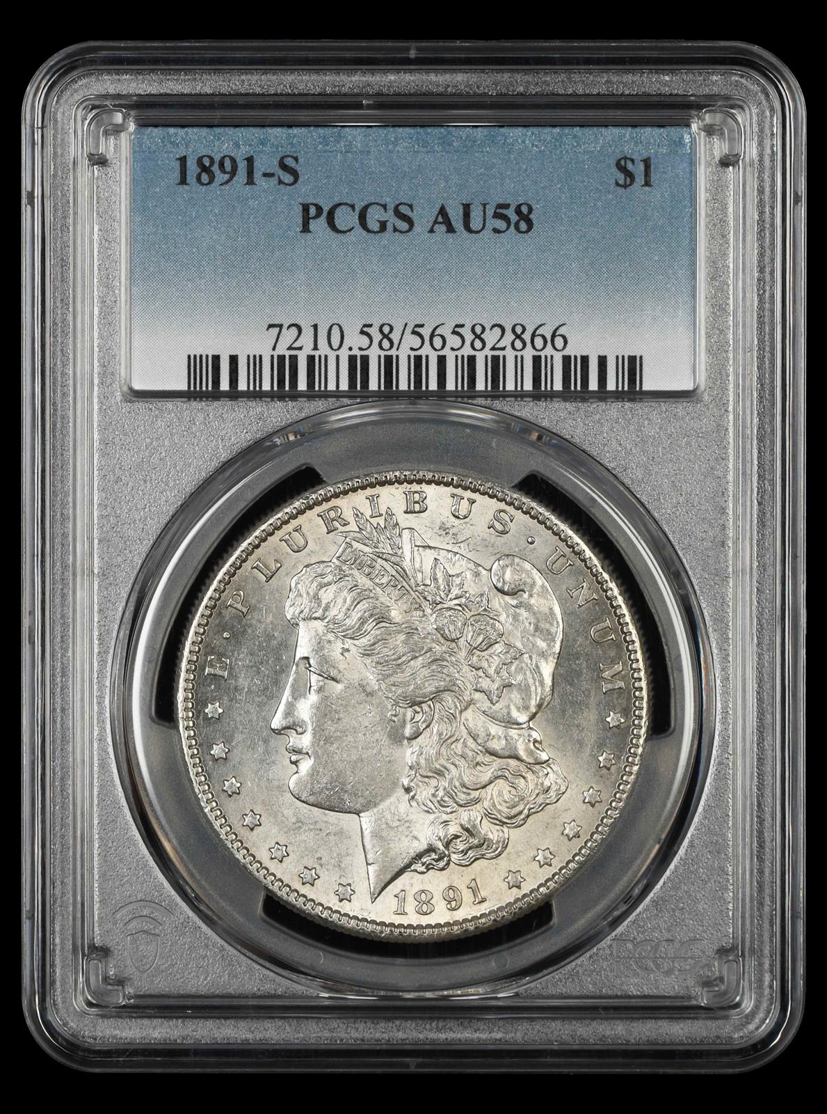 1891 S $1 PCGS AU58