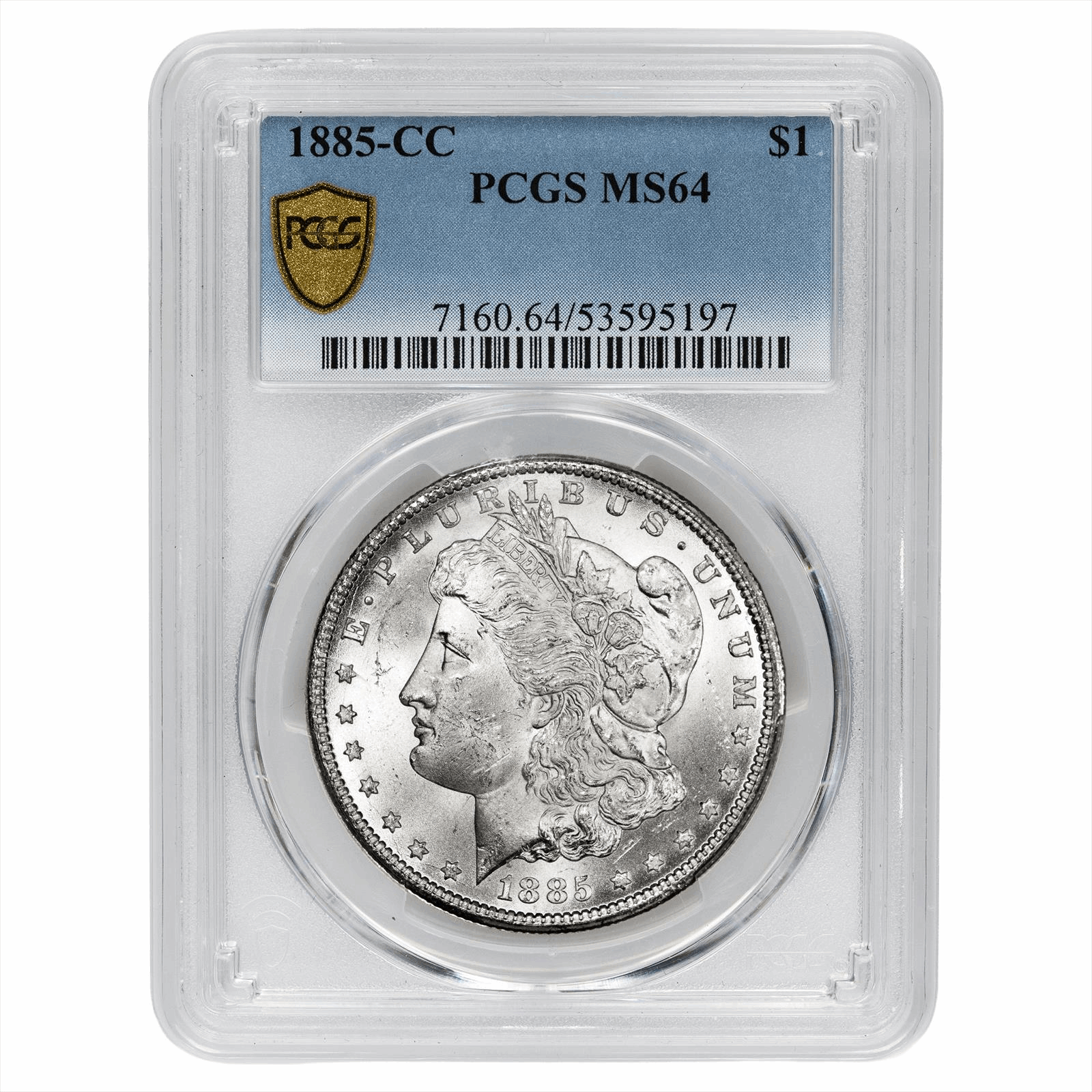 1885-CC Morgan Silver Dollar $1 PCGS MS 64