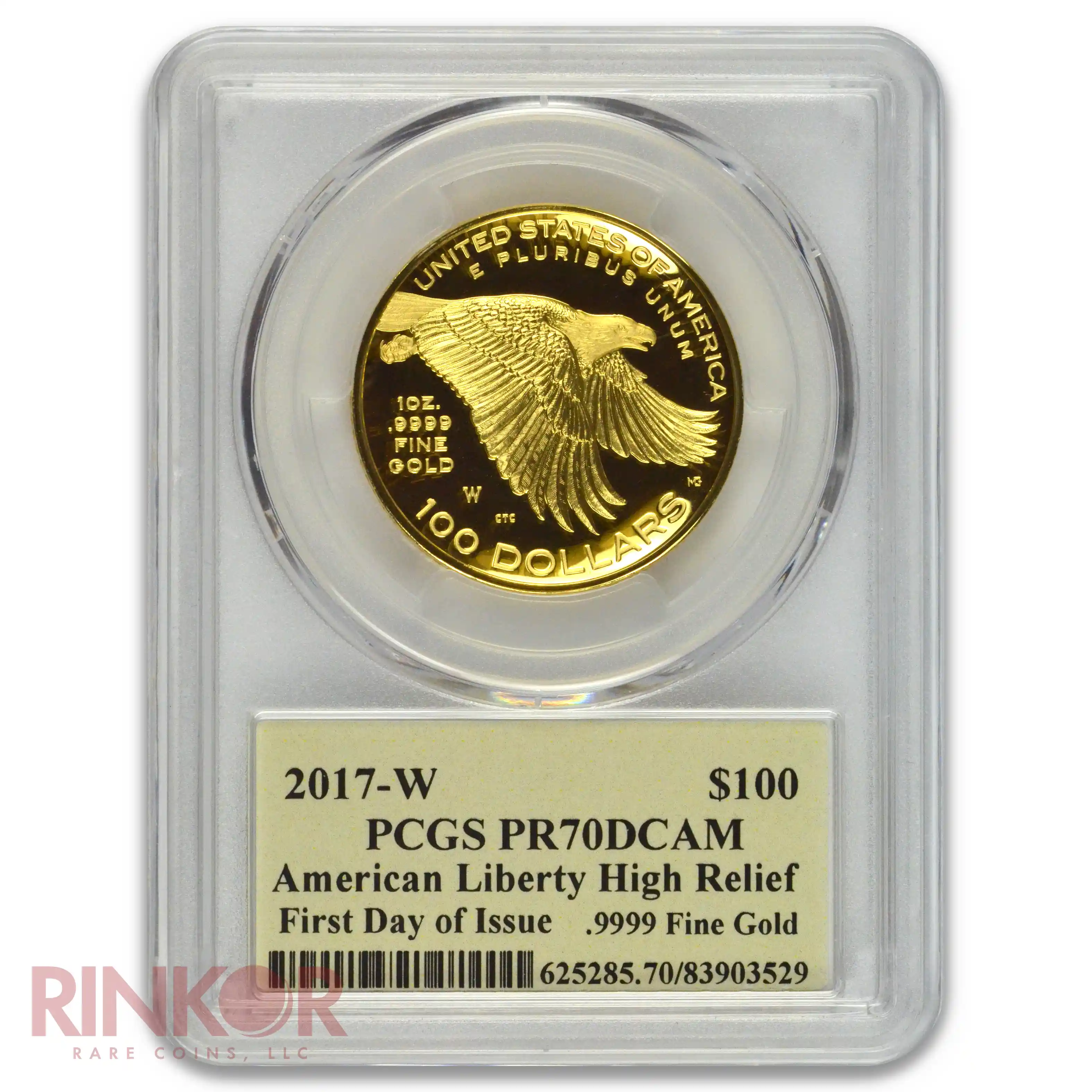 2017-W 1oz American Liberty 225th Anniversary Gold High Relief FDOI Cleveland Sig PCGS PR 70