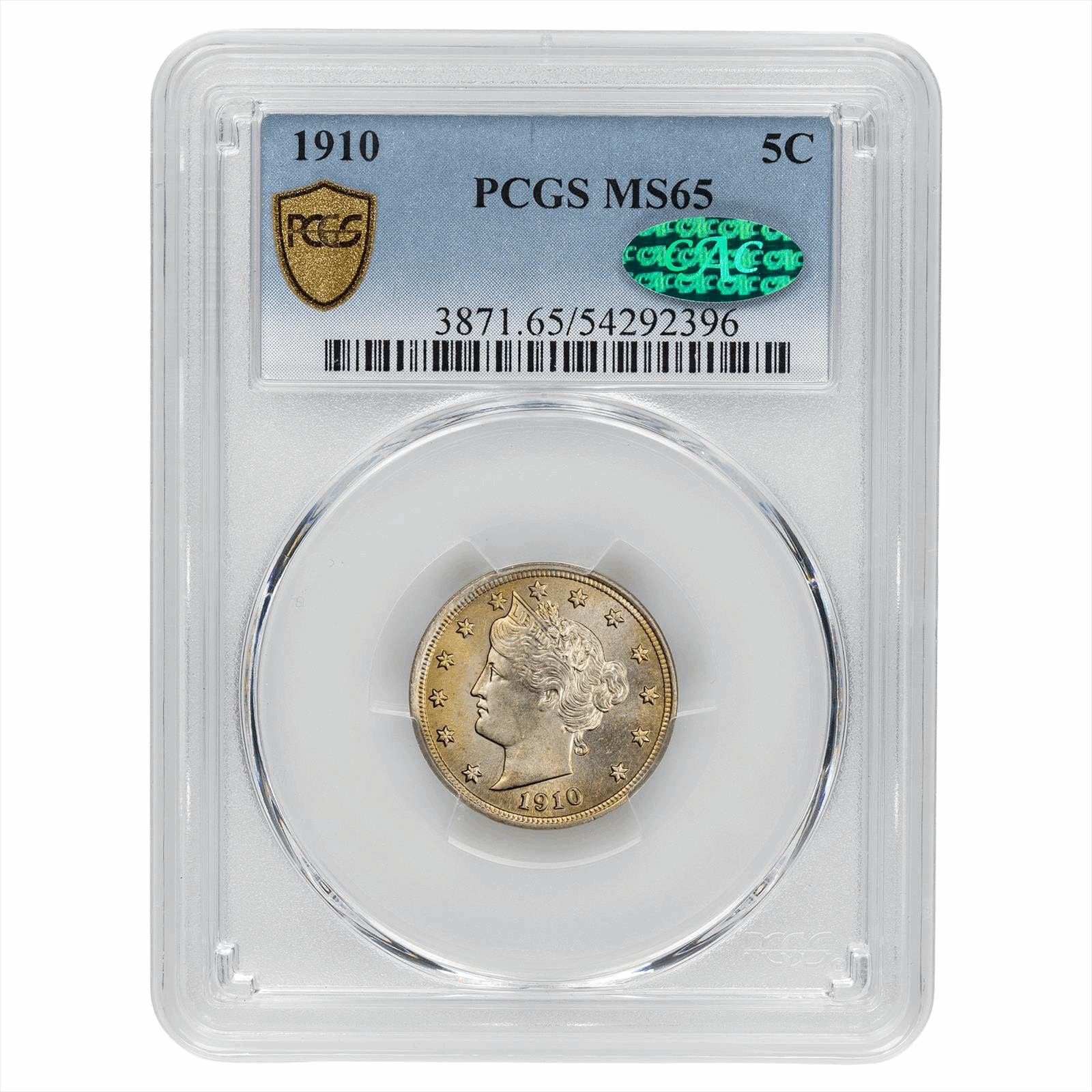 1910 Liberty V Nickel 5C PCGS MS 65 CAC