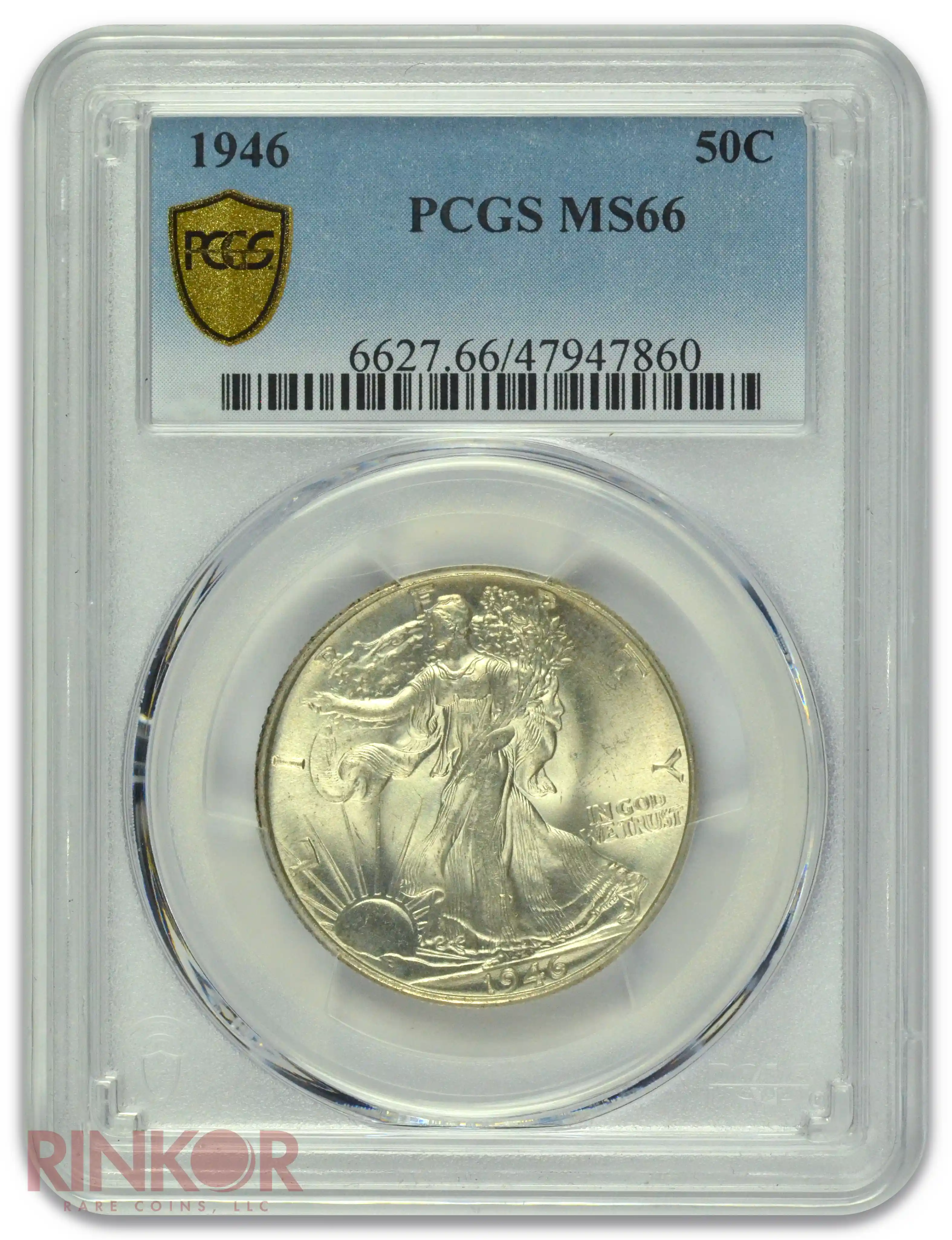 1946 Walking Liberty Half Dollar PCGS MS 66