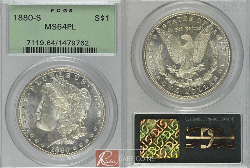 1880-S $1 PCGS MS 64 PL