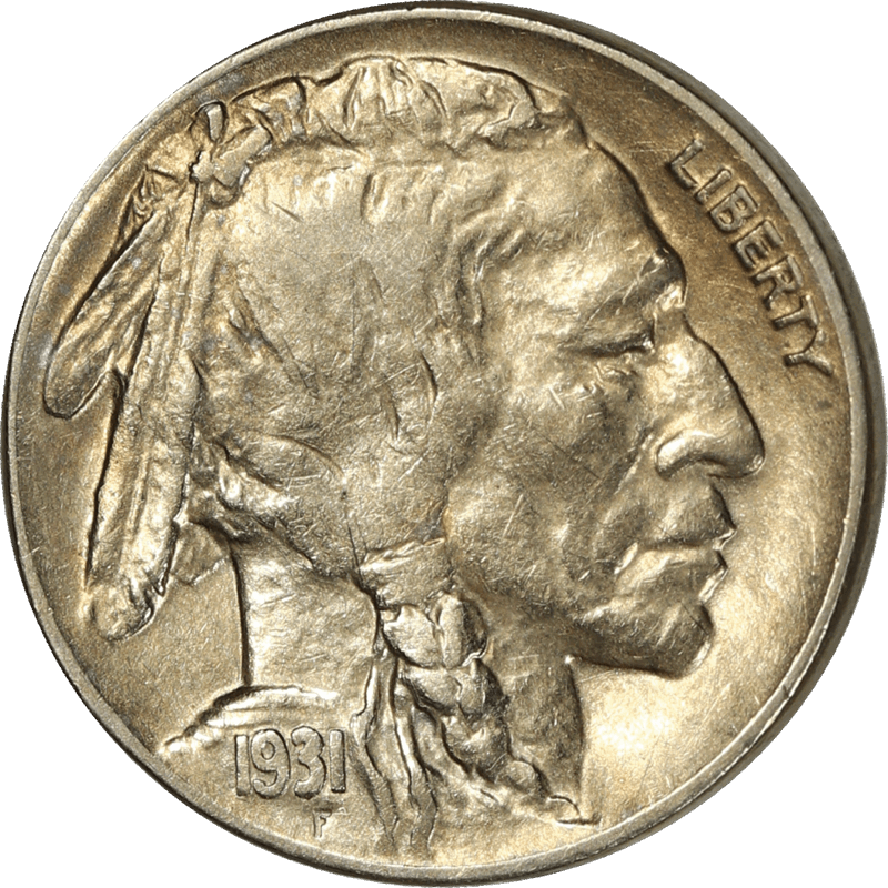 1931-S Buffalo Nickel 5c -Raw- Raw Ungraded Coin, AU