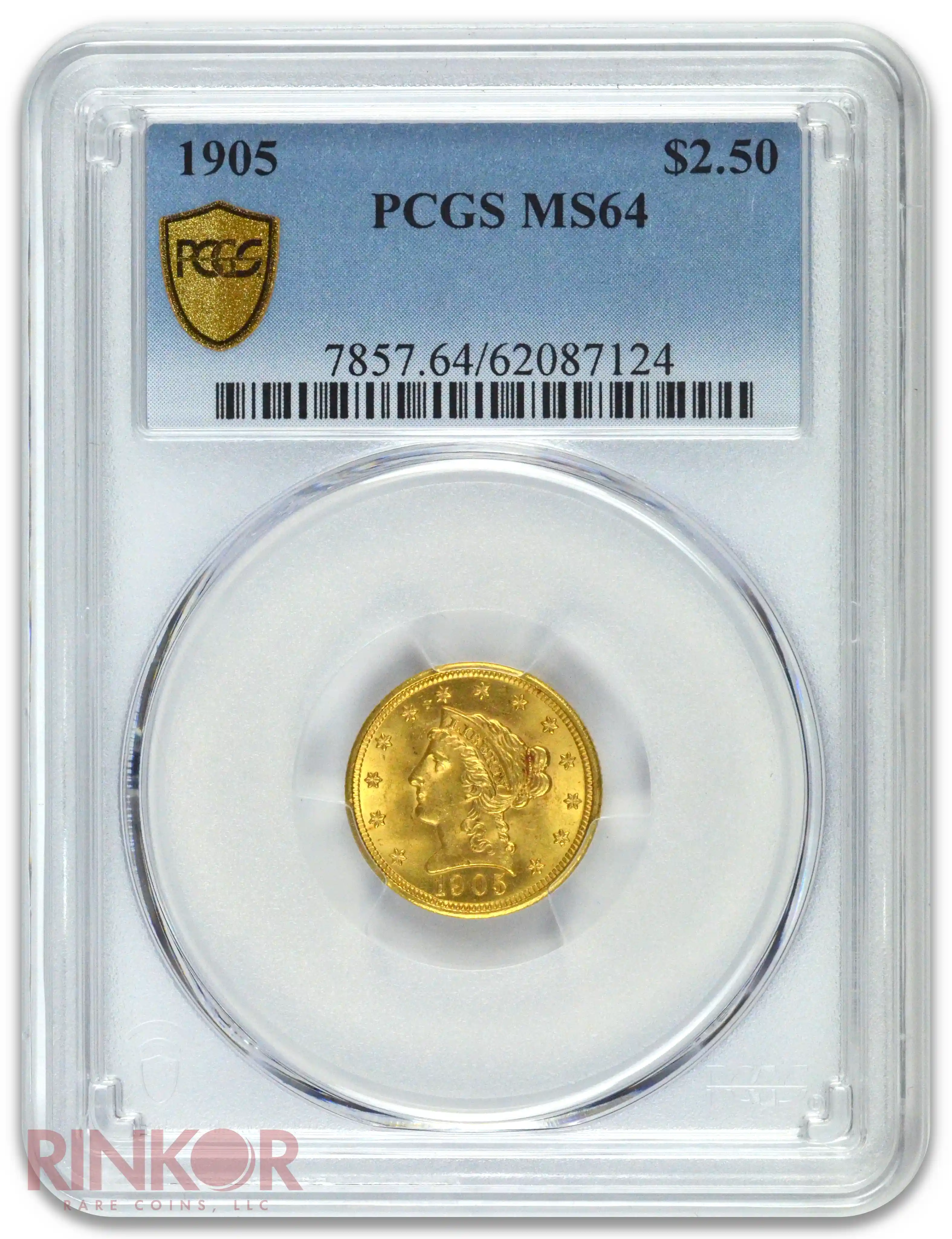 1905 $2.50 Liberty Head PCGS MS 64