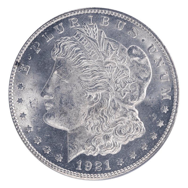 1921-S Morgan Silver Dollar, PCGS  MS 64 - White, Untoned 