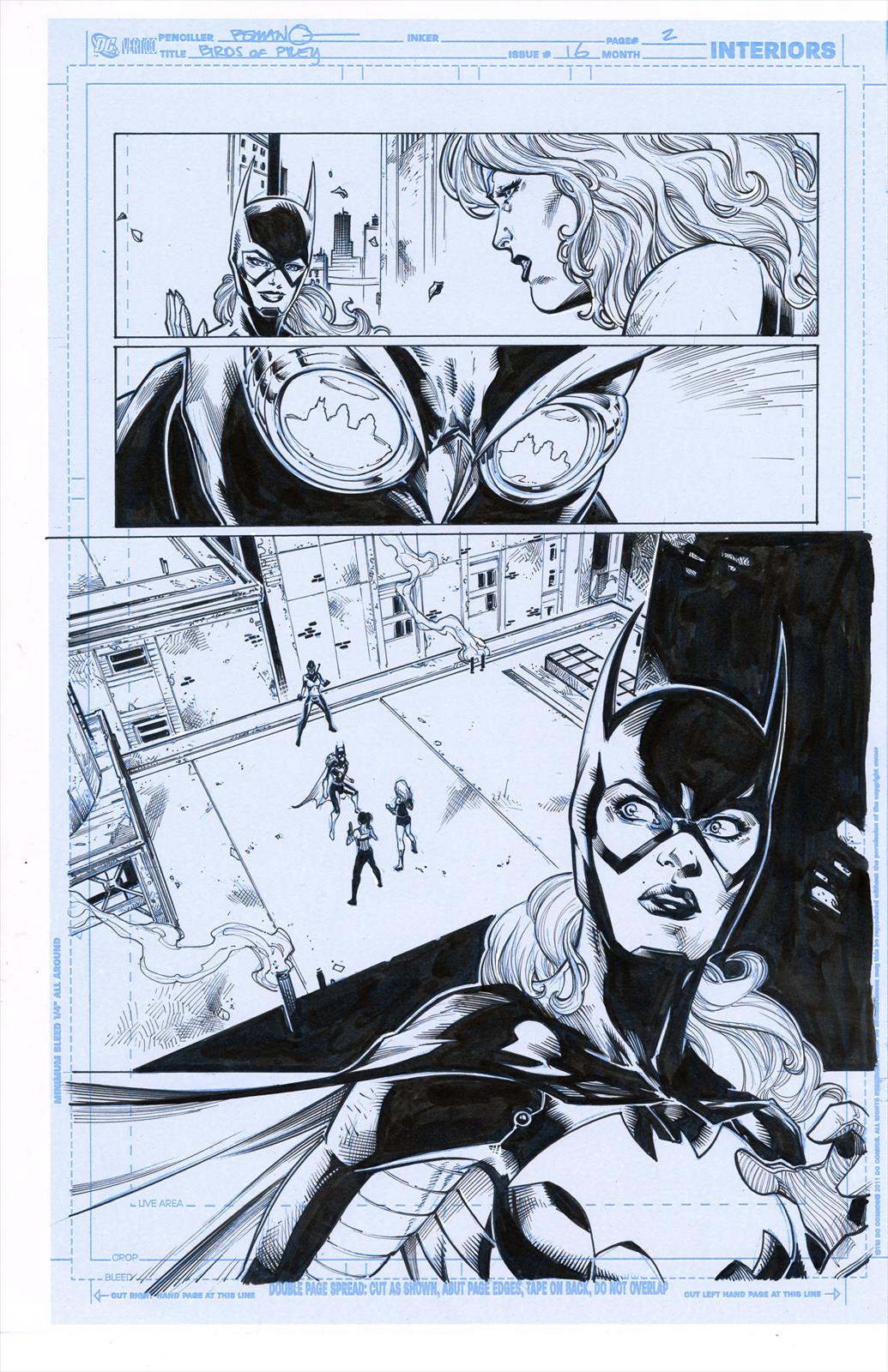Birds of Prey #16 Page 2 Splash Artist:  Vincente Cifuentes (Inker) ,  Romeand Moleanaar (Layouts) Media Type: Computer Art Art Type: Interior Page 
