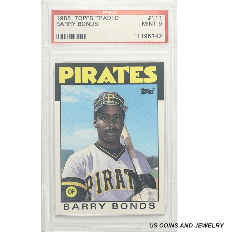 1986 Topps Traded Barry Bonds PSA9 