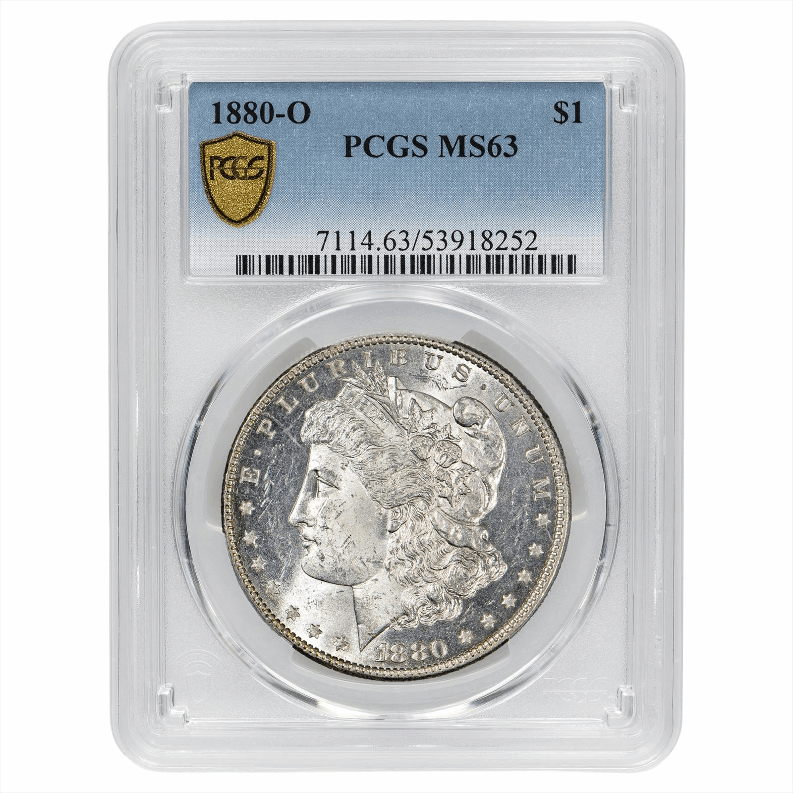 1880-O Morgan Silver Dollar $1 PCGS MS 63
