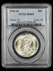 1941-D 50C PCGS MS 65