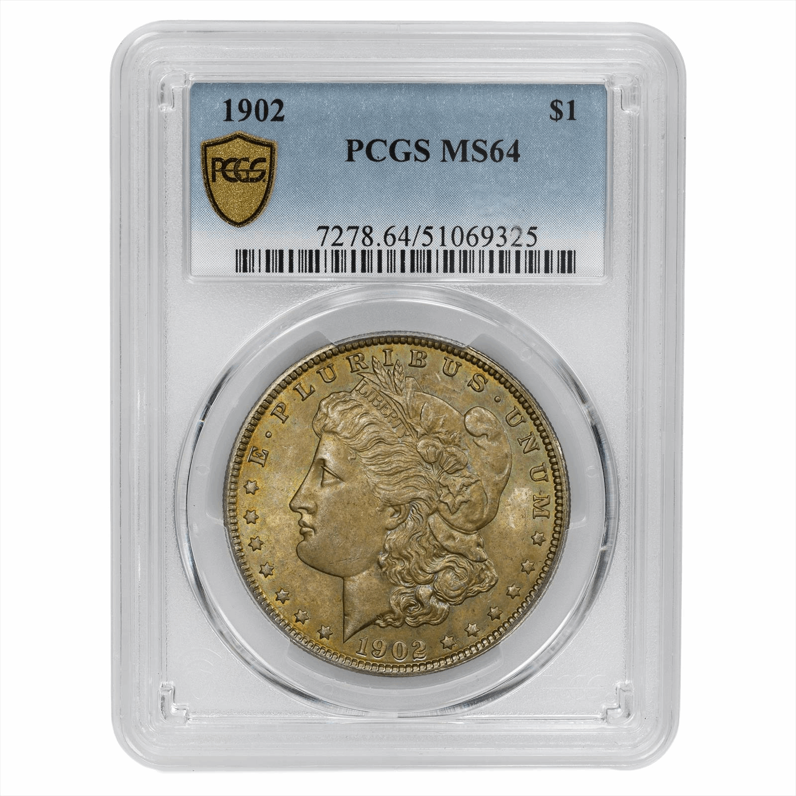 1902 Morgan Silver Dollar $1 PCGS MS 64