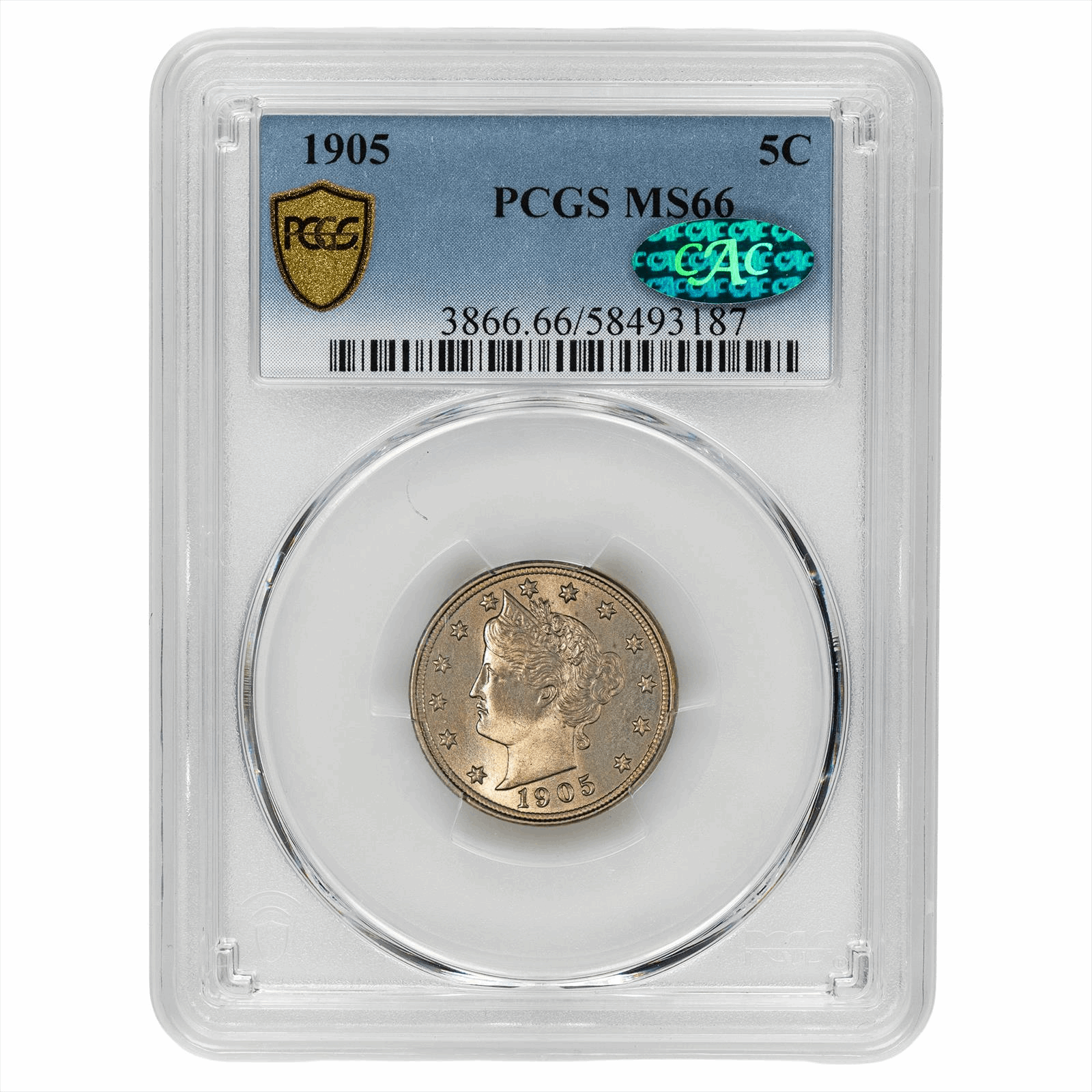 1905 Liberty V Nickel 5C PCGS MS 66 CAC