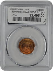 1899 Indian Head PCGS RD 66+