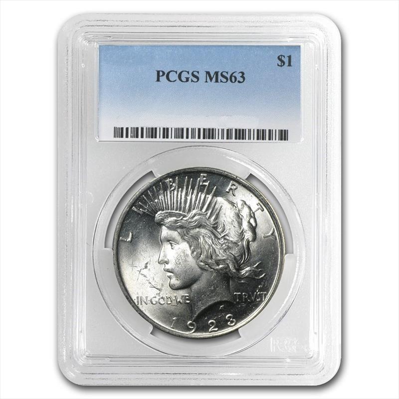 PCGS Certified MS-63 Peace Silver Dollar (1922-1935) 