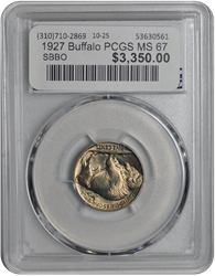 1927 Buffalo PCGS MS 67