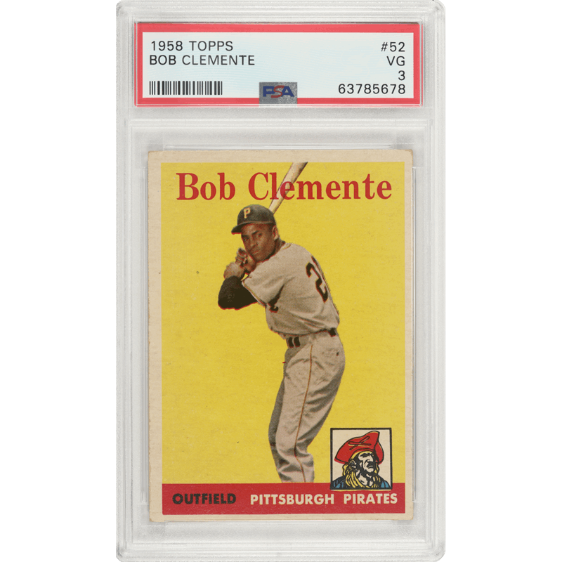 Topps 1958 #52 Roberto Bob Clemente PSA VG 3