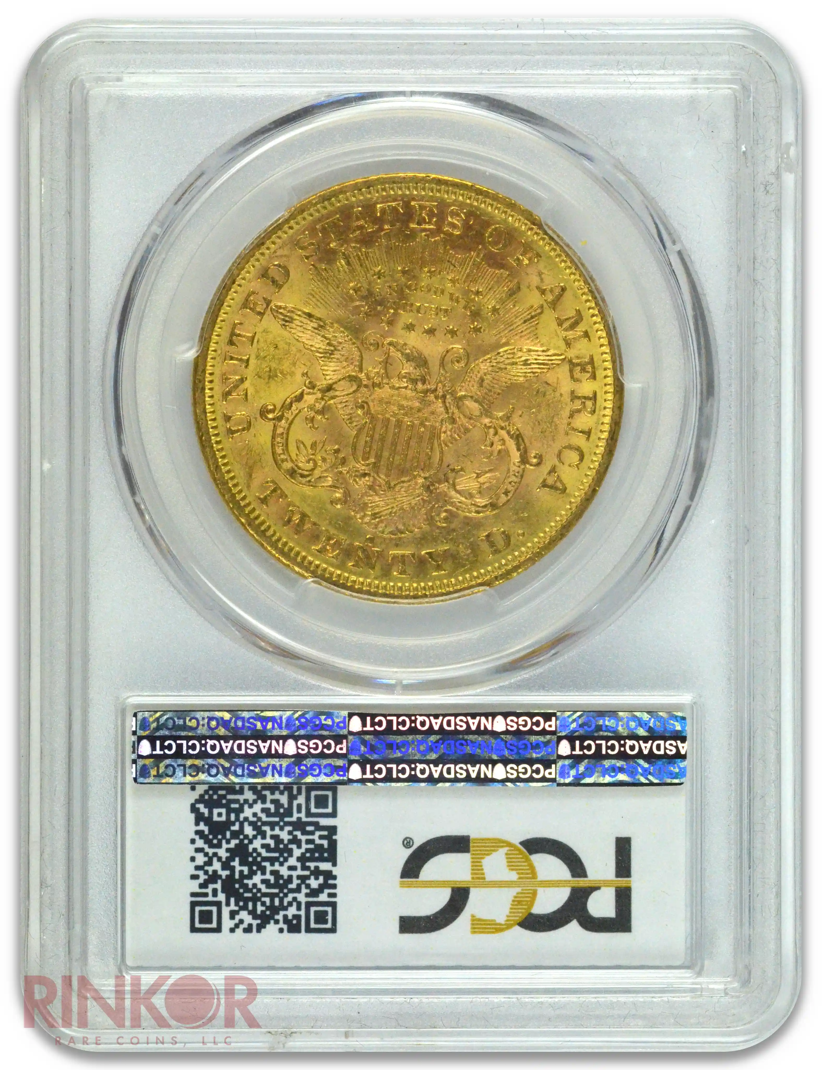 1872-S $20 Liberty PCGS MS 60 CAC