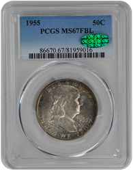 1955 Franklin PCGS CAC (99) FBL 67