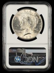 1923 $1 Mint Error Reverse Struck Thru Bill Fivaz Signature Label NGC MS 62