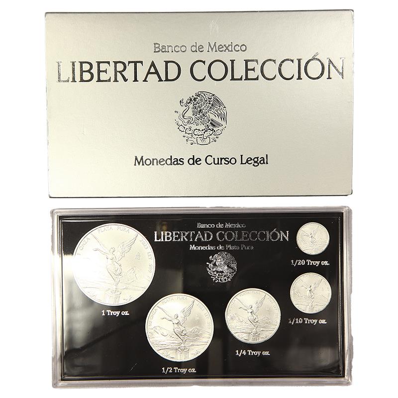 2023 5pc BU Mexican Silver Libertad Set -Sealed Mint Set with Display-