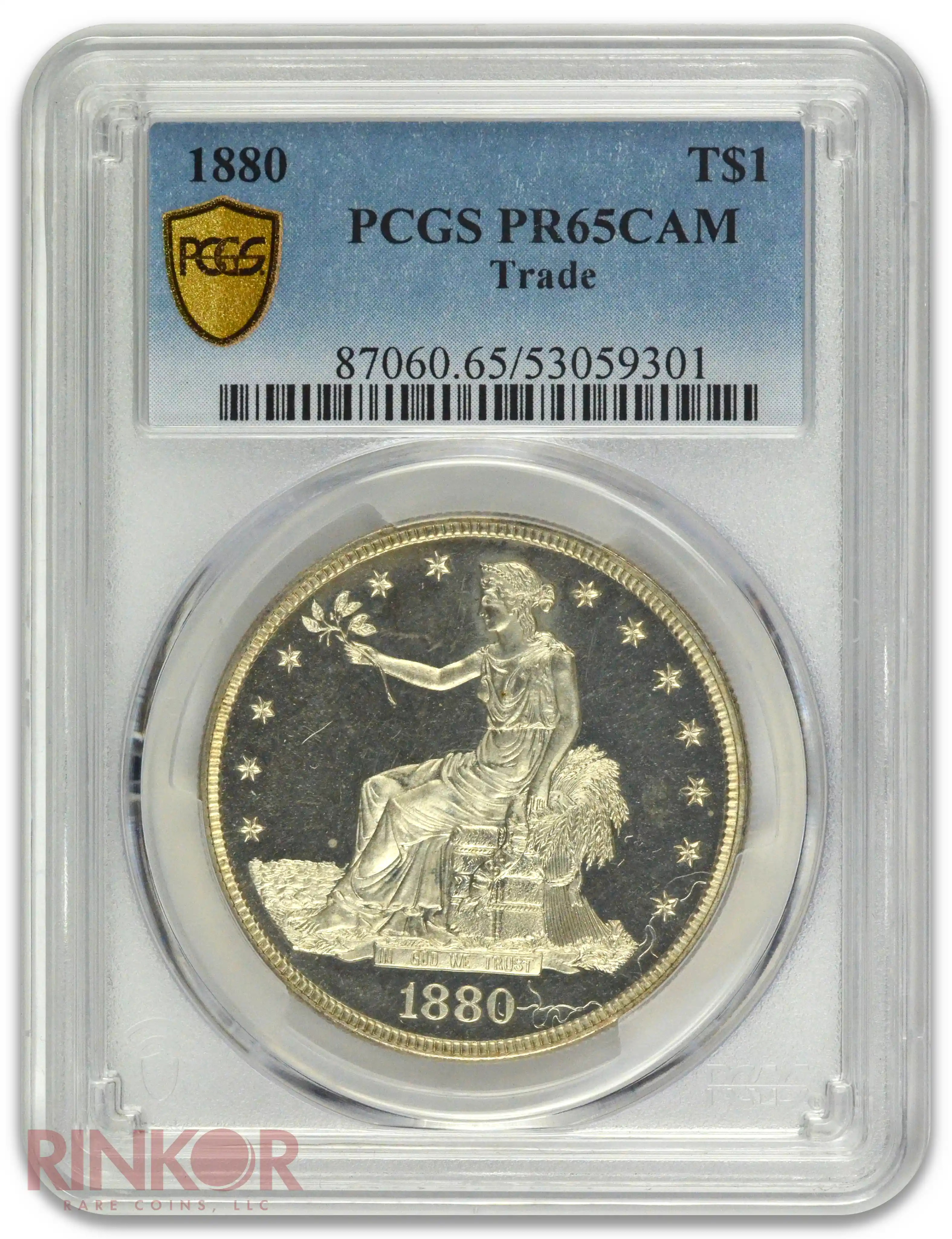 1880 $1 Trade Dollar PCGS PR 65 CAM