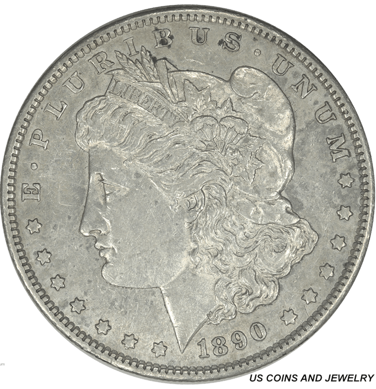 1890-S Morgan Silver Dollar Choice AU+