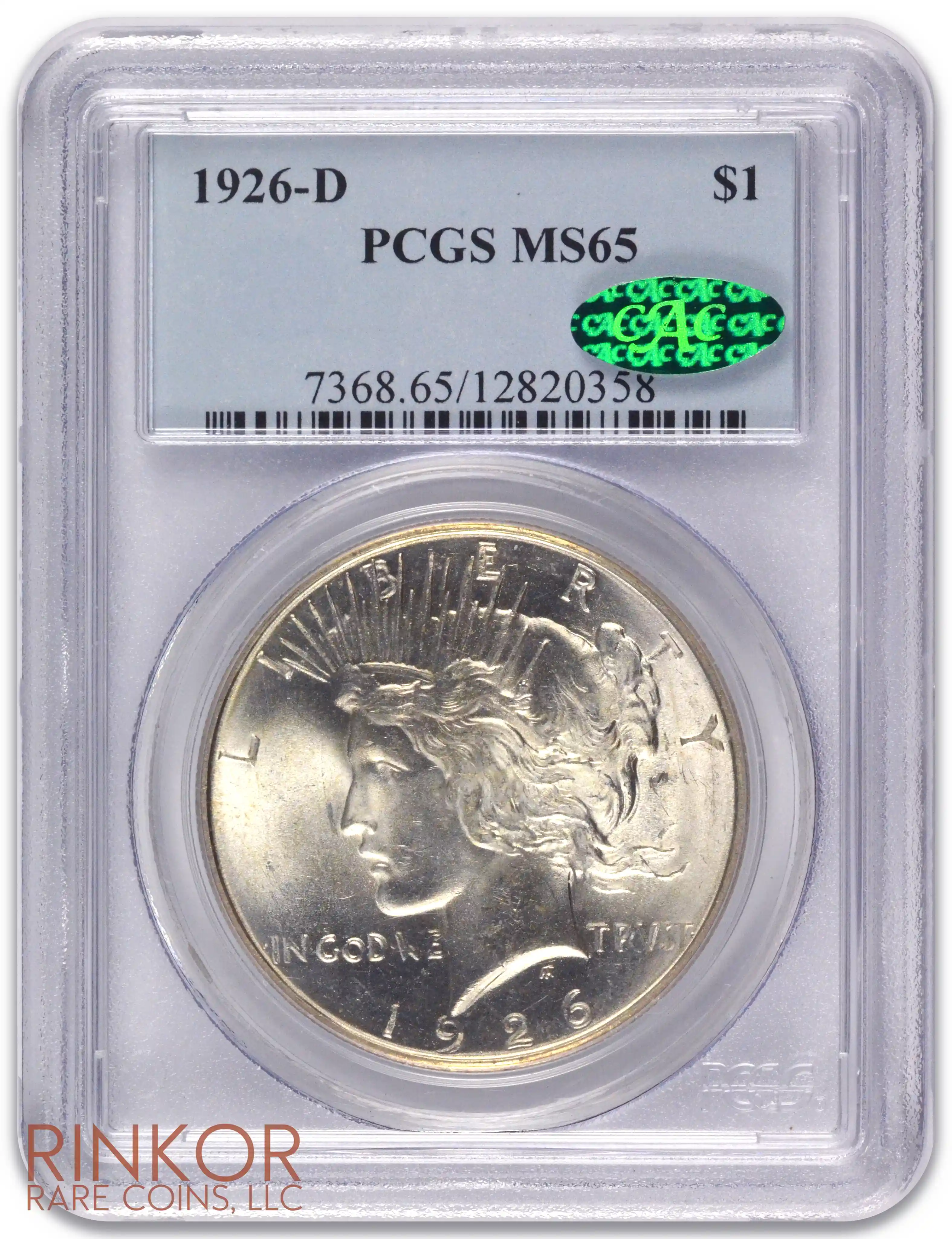 1926-D $1 PCGS MS 65 CAC