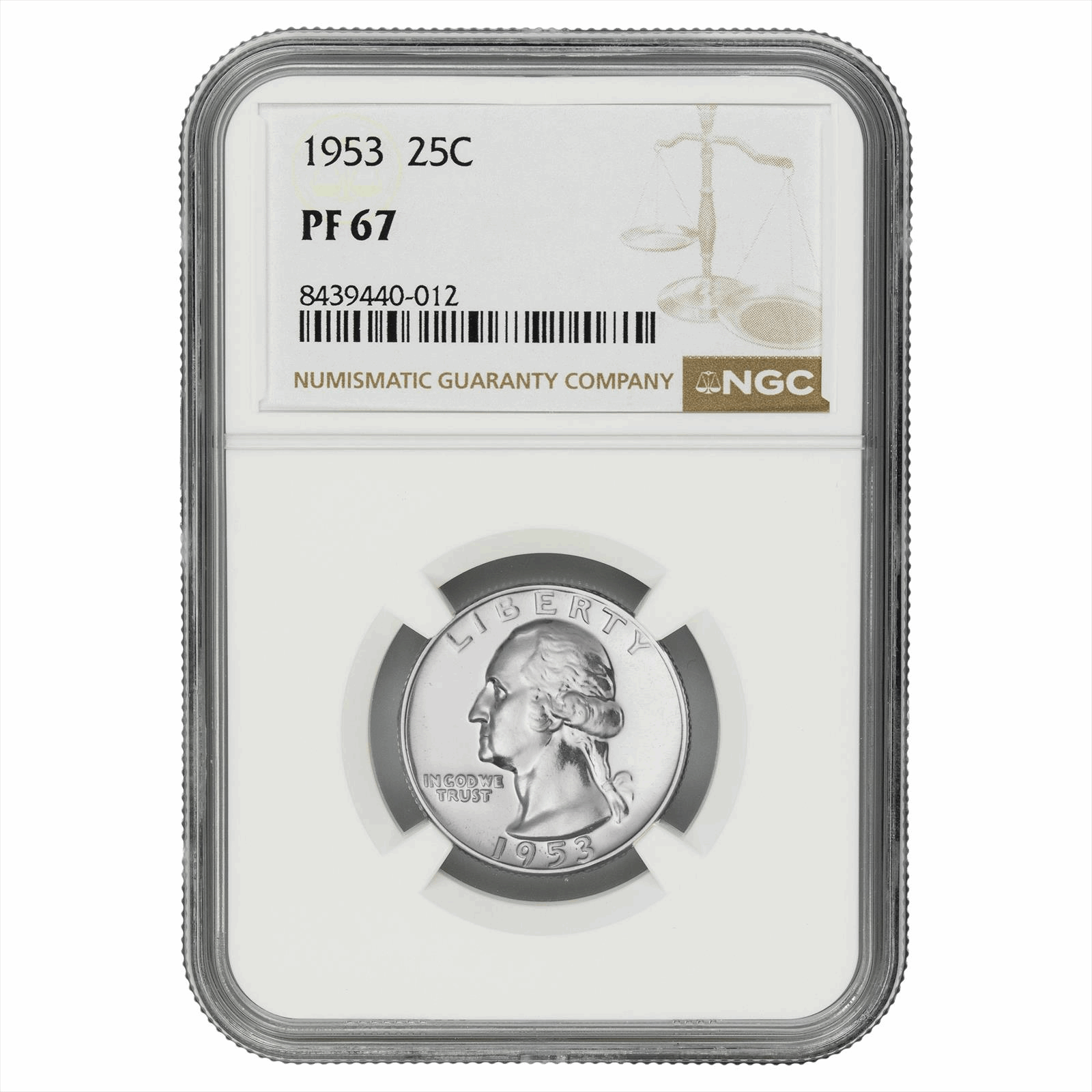1953 Washington Quarter 25C NGC PF 67