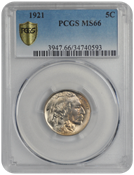 1921 Buffalo PCGS MS 66