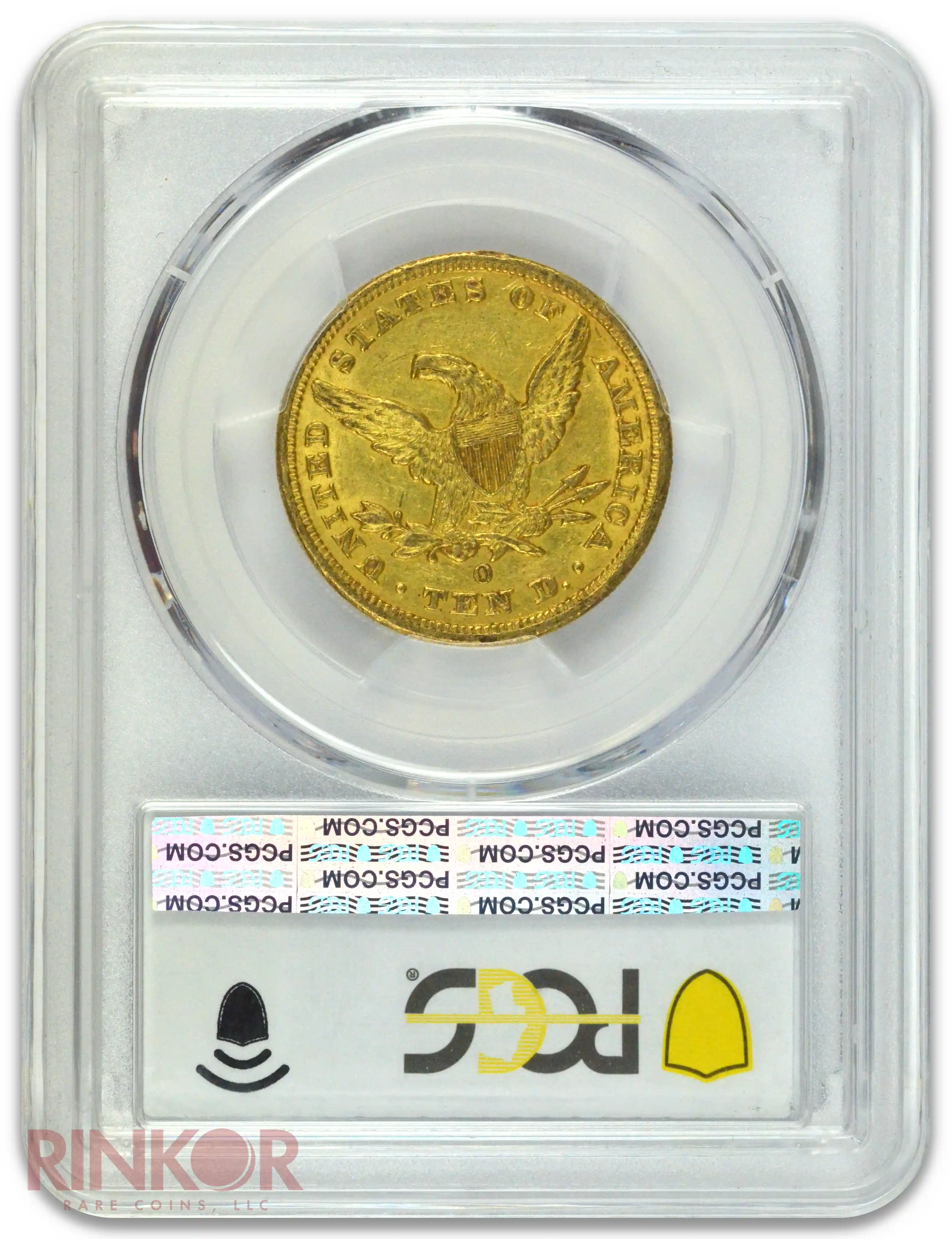1853-O $10 Liberty Head PCGS AU-55+ CAC