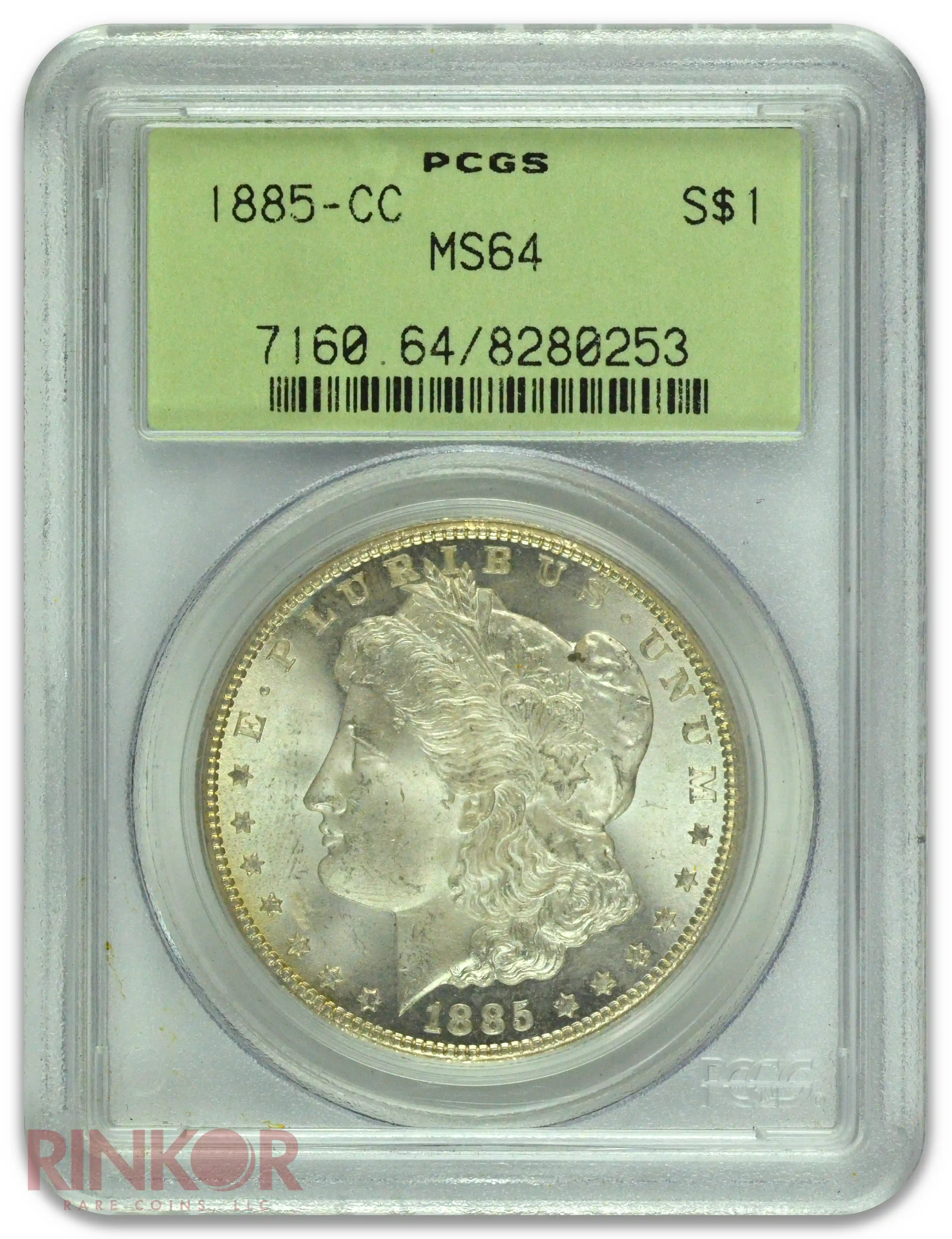 1885-CC $1 Morgan Dollar PCGS MS 64