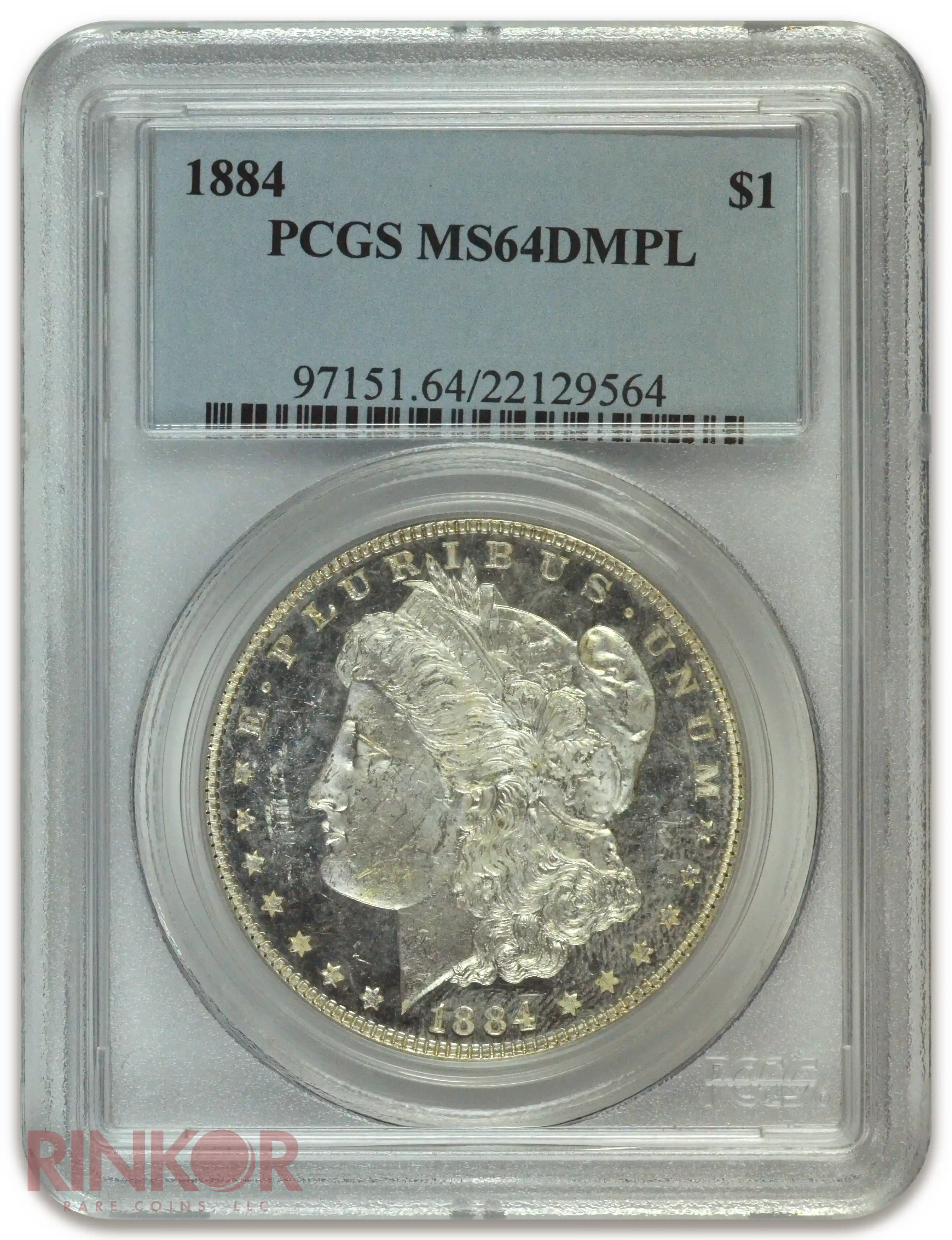1884 $1 Morgan Dollar PCGS MS 64 DMPL