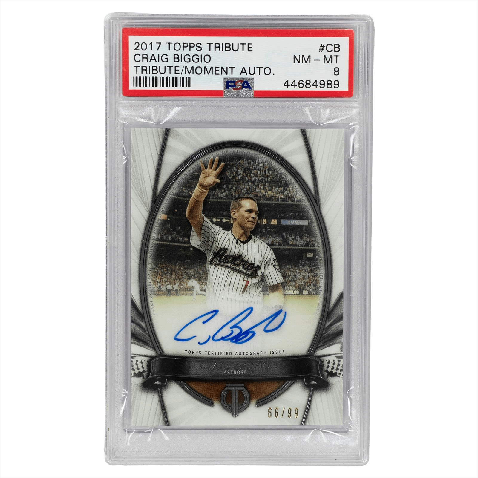 2017 Topps Tribute Craig Biggio #CB PSA NM - MT 8 #44684989