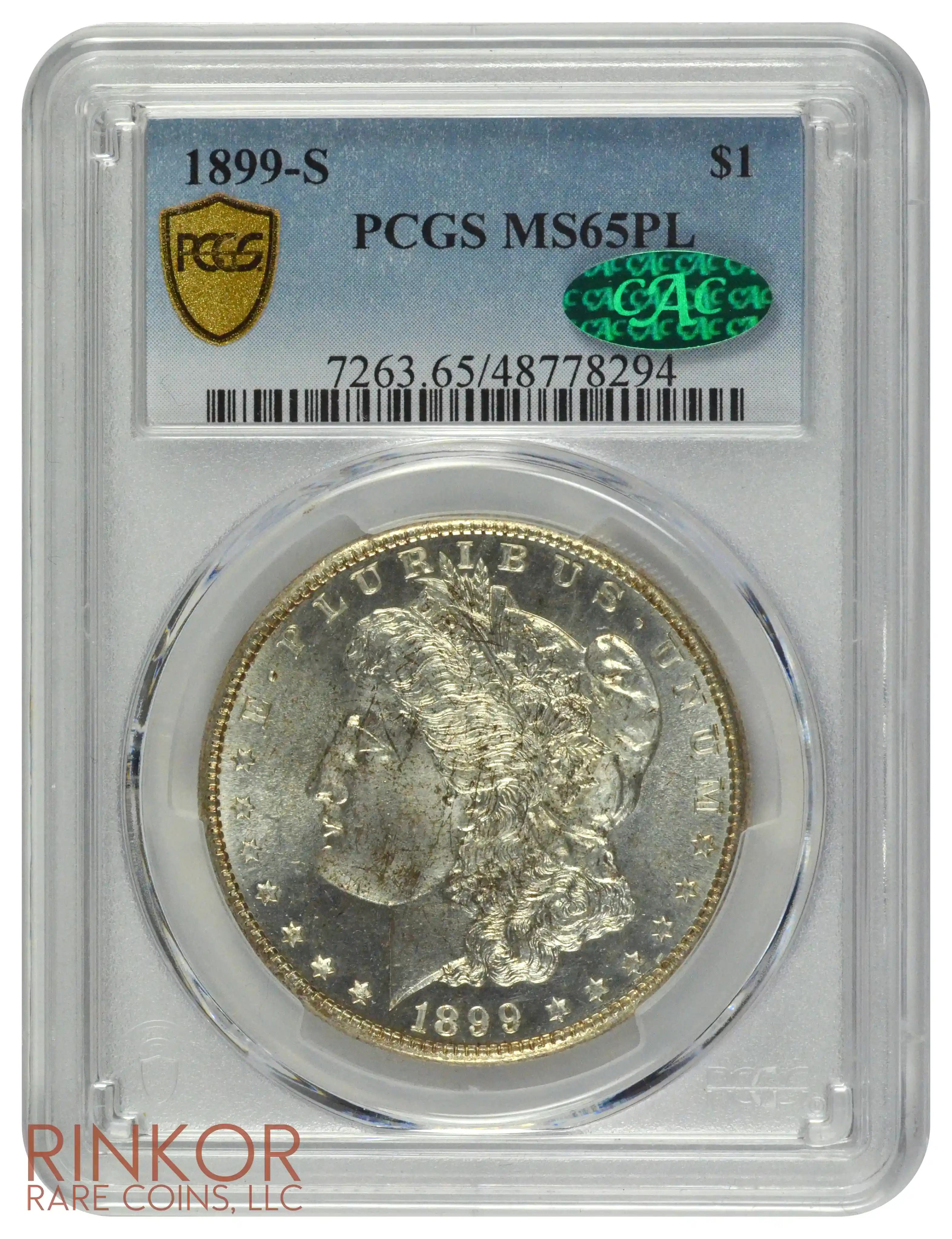 1899-S $1 PCGS MS 65 PL CAC