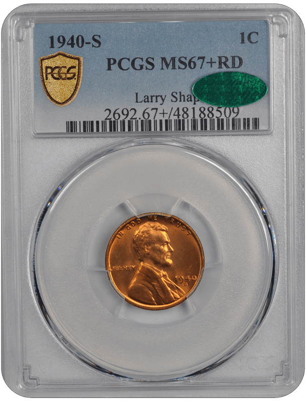 1940-S Lincoln PCGS RD 67+