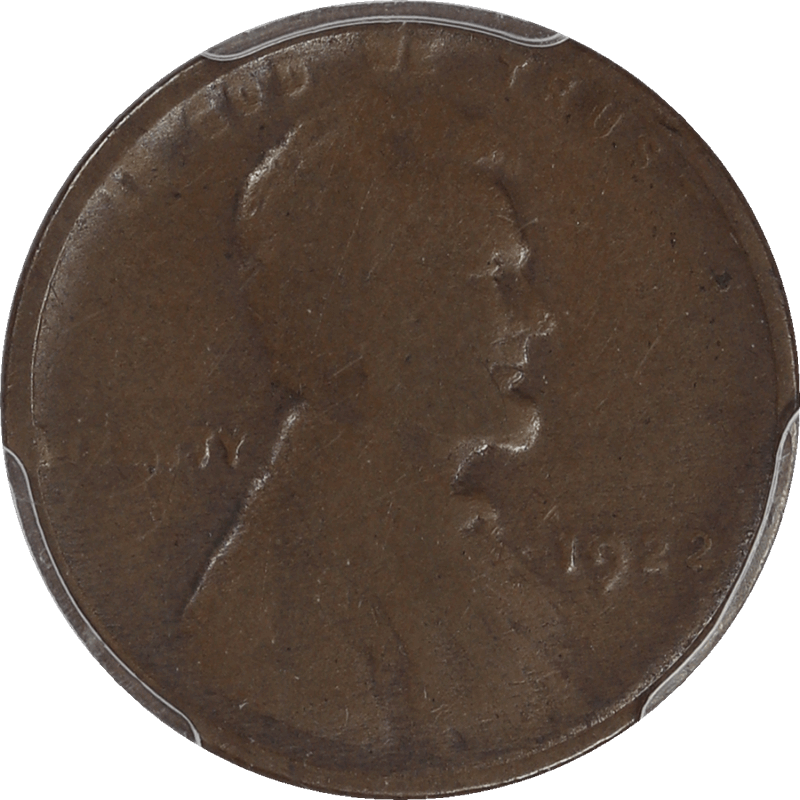 1922 No D Lincoln Wheat Cent 1C PCGS F 12 Strong Reverse