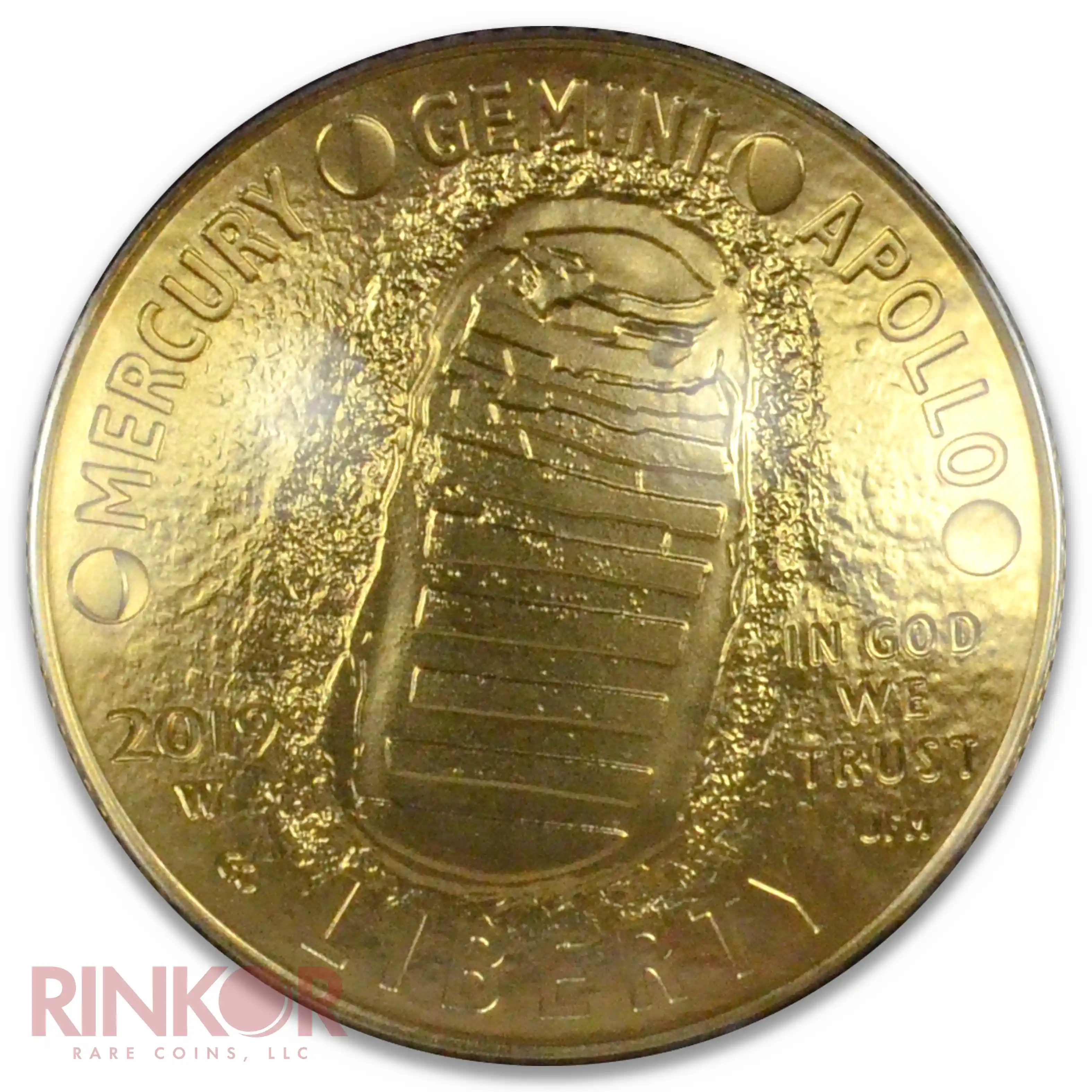 2019-W Gold $5 Apollo 11 50th Anniversary Uncirculated (Box and CoA)