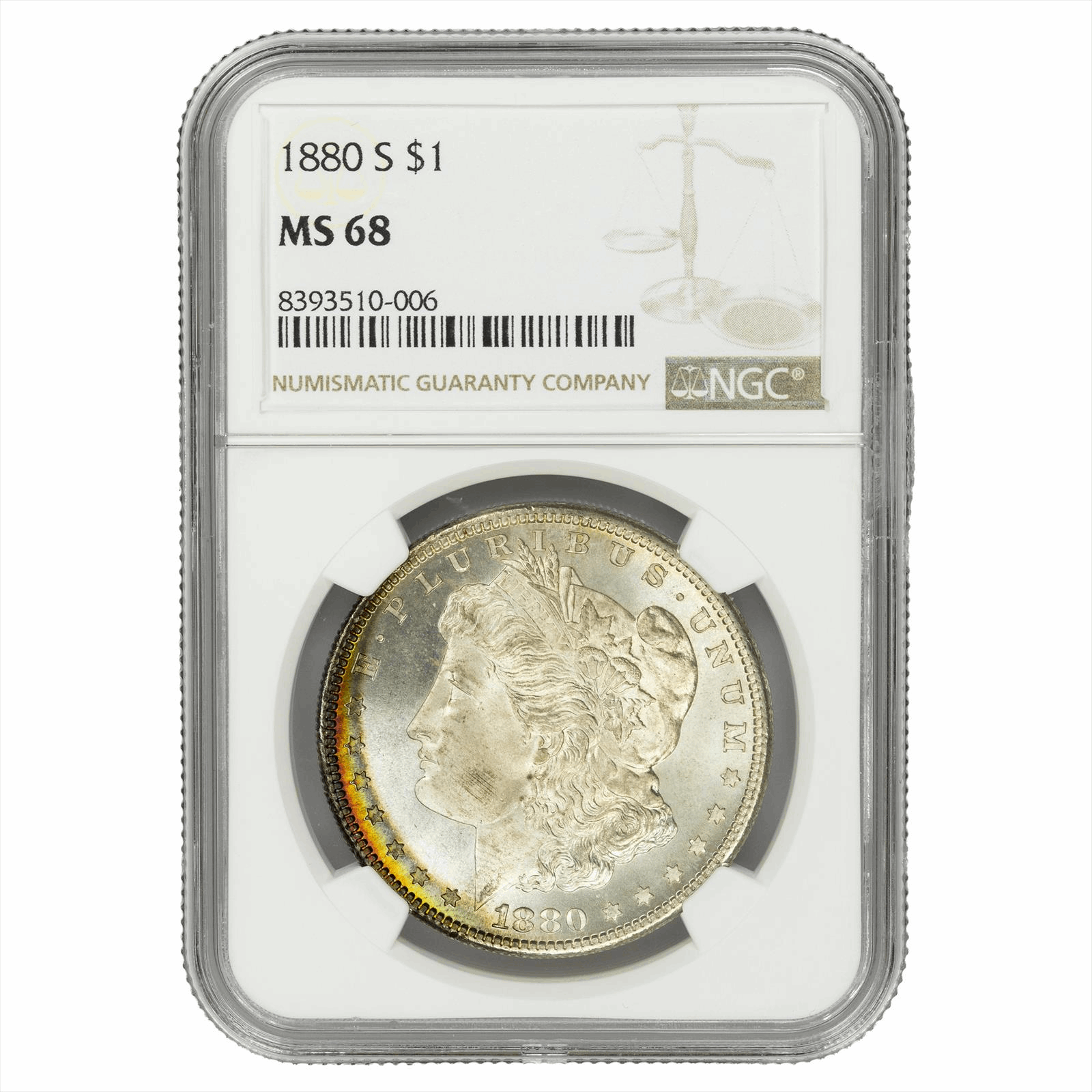 1880-S Morgan Silver Dollar $1 NGC MS 68