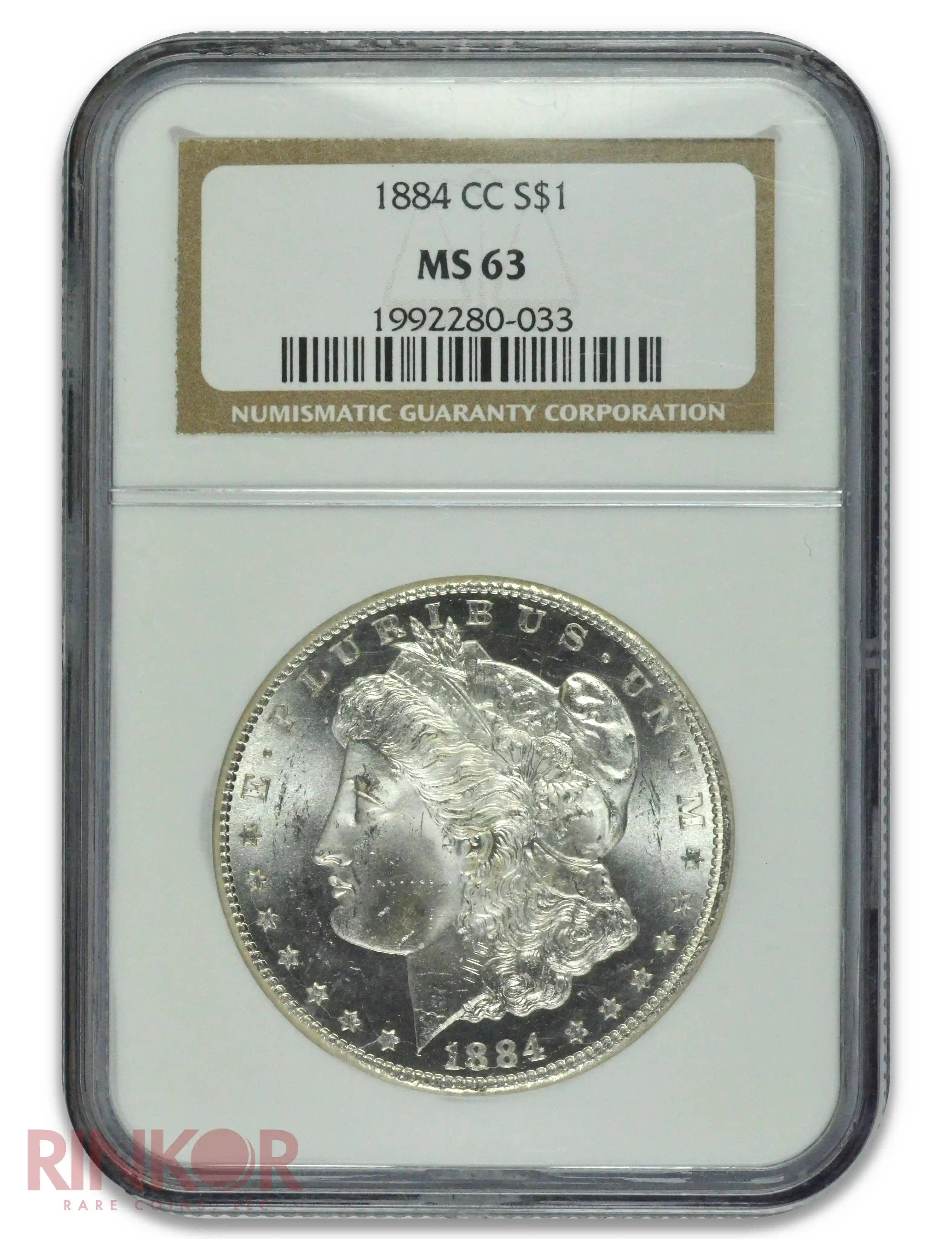 1884-CC $1 Morgan Dollar NGC MS 63