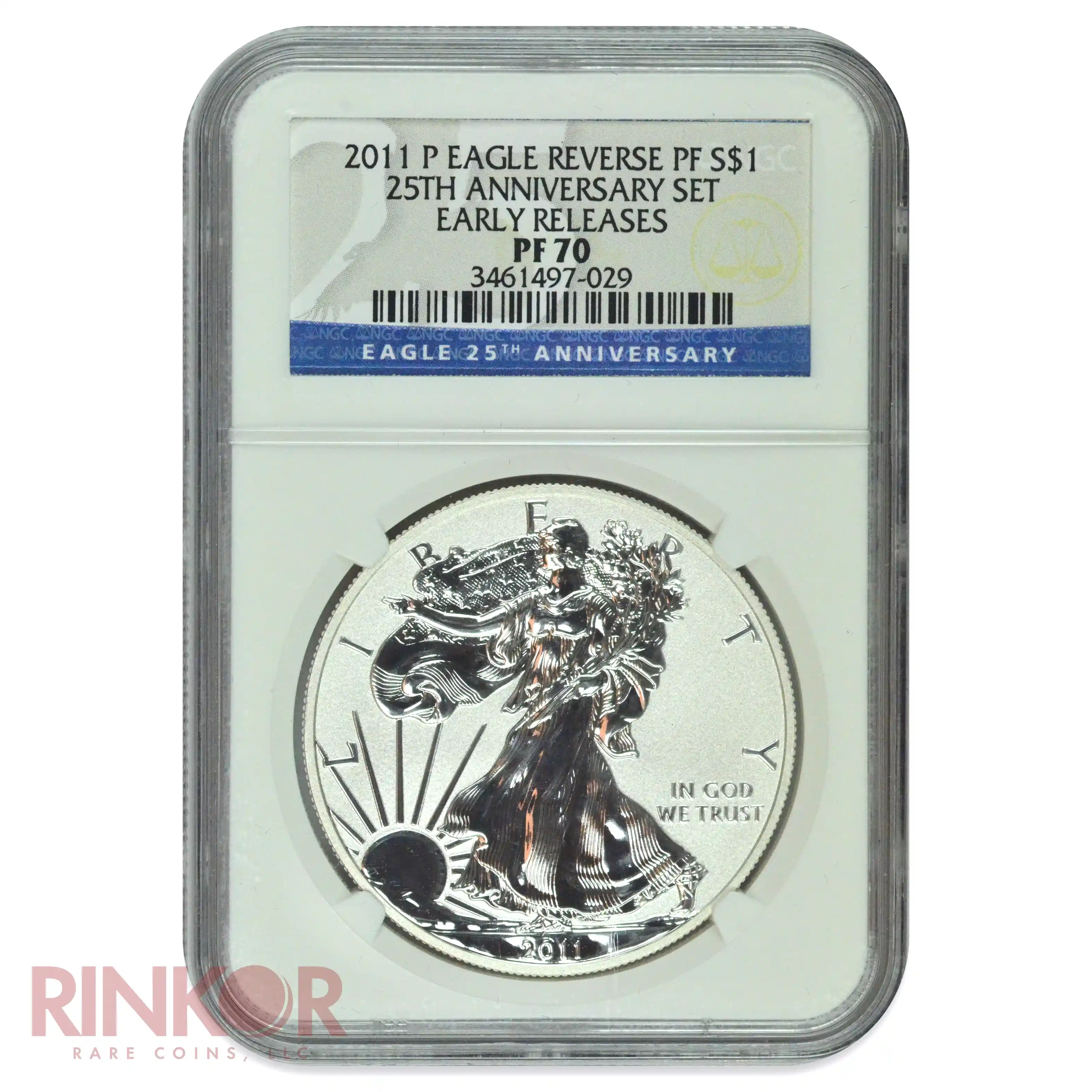 2011 25th Anniversary 5-Coin Silver Eagle Set Early Releases NGC MS/PF 70