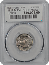 1927 Buffalo PCGS MS 67+