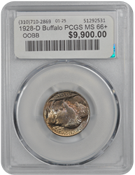 1928-D Buffalo PCGS MS 66+