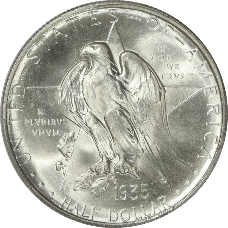 1935-D Texas 50C Classic Commem PCGS MS 66  CAC