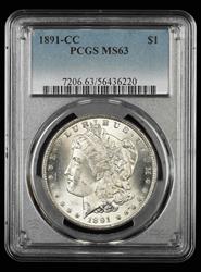 1891 CC $1 PCGS MS63