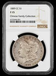 1889 CC $1 Chinese Family Collection NGC F-15