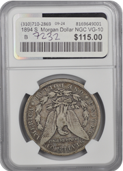 1894 S  Morgan Dollar NGC VG-10