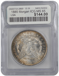 1885 Morgan ICG MS 65 