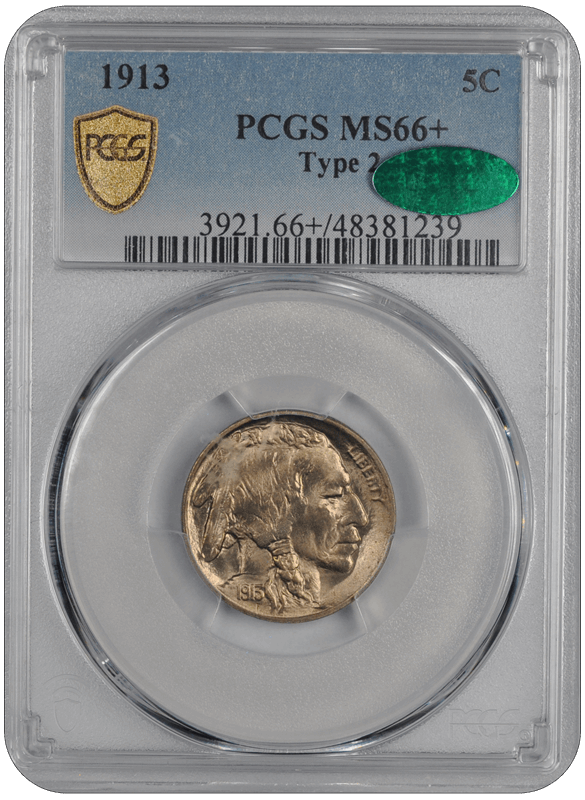 1913  Type 2 Buffalo PCGS CAC MS 66+