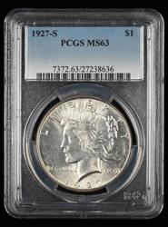1927-S $1 PCGS MS 63