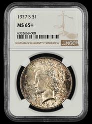 1927 S $1 NGC  MS65+