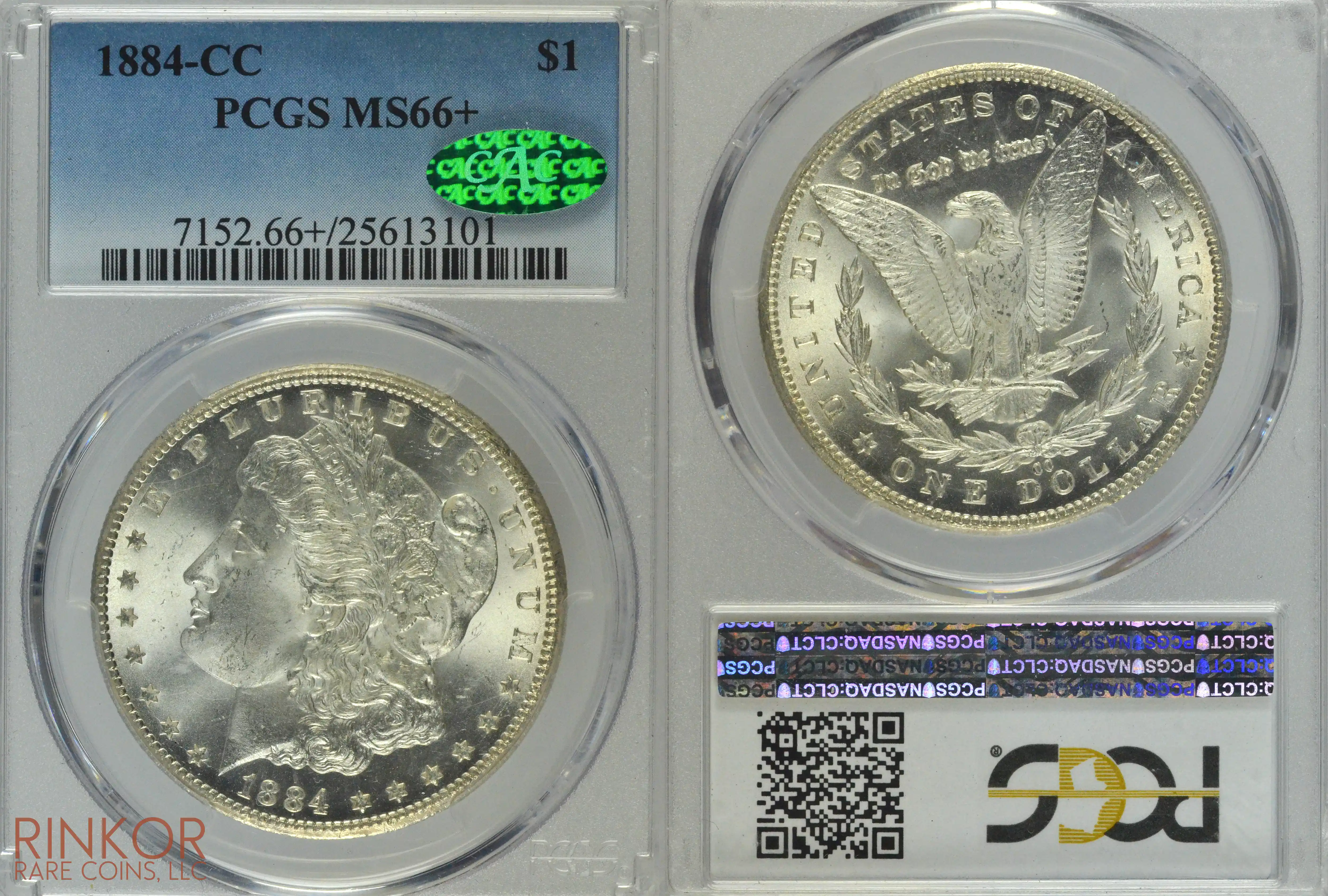 1884-CC $1 PCGS MS 66+ CAC
